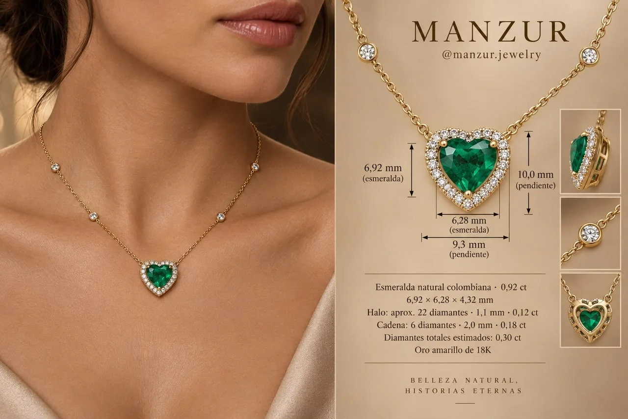 Collar Corazón de Esmeralda